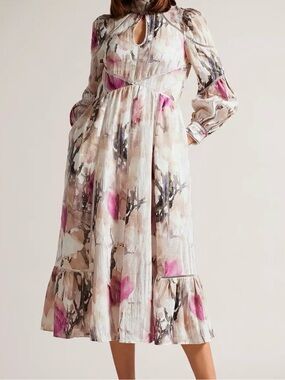 Ted baker linen midi dress